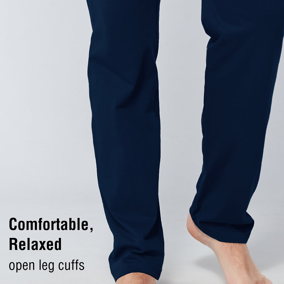 Navy Minimal Print Long Sleeve Pyjama Set 