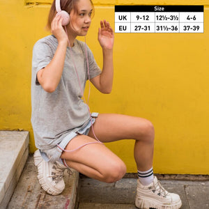 Girls 8pk Sports White Ankle Socks 