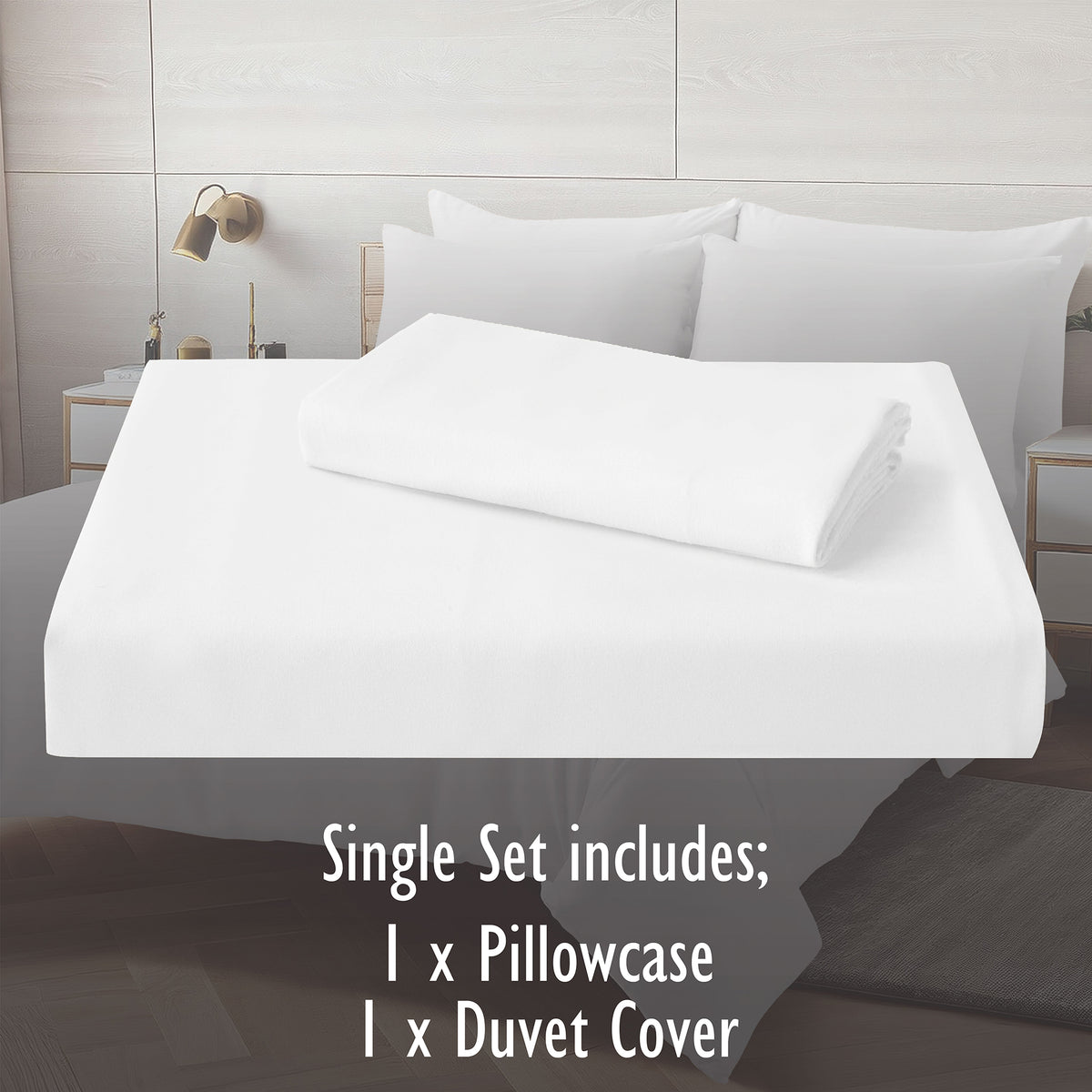 White Duvet Cover Set - Microfibre