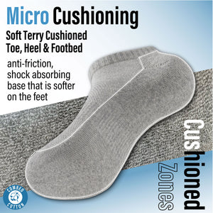 Mens 6pk Half Terry Trainer Assorted Socks 