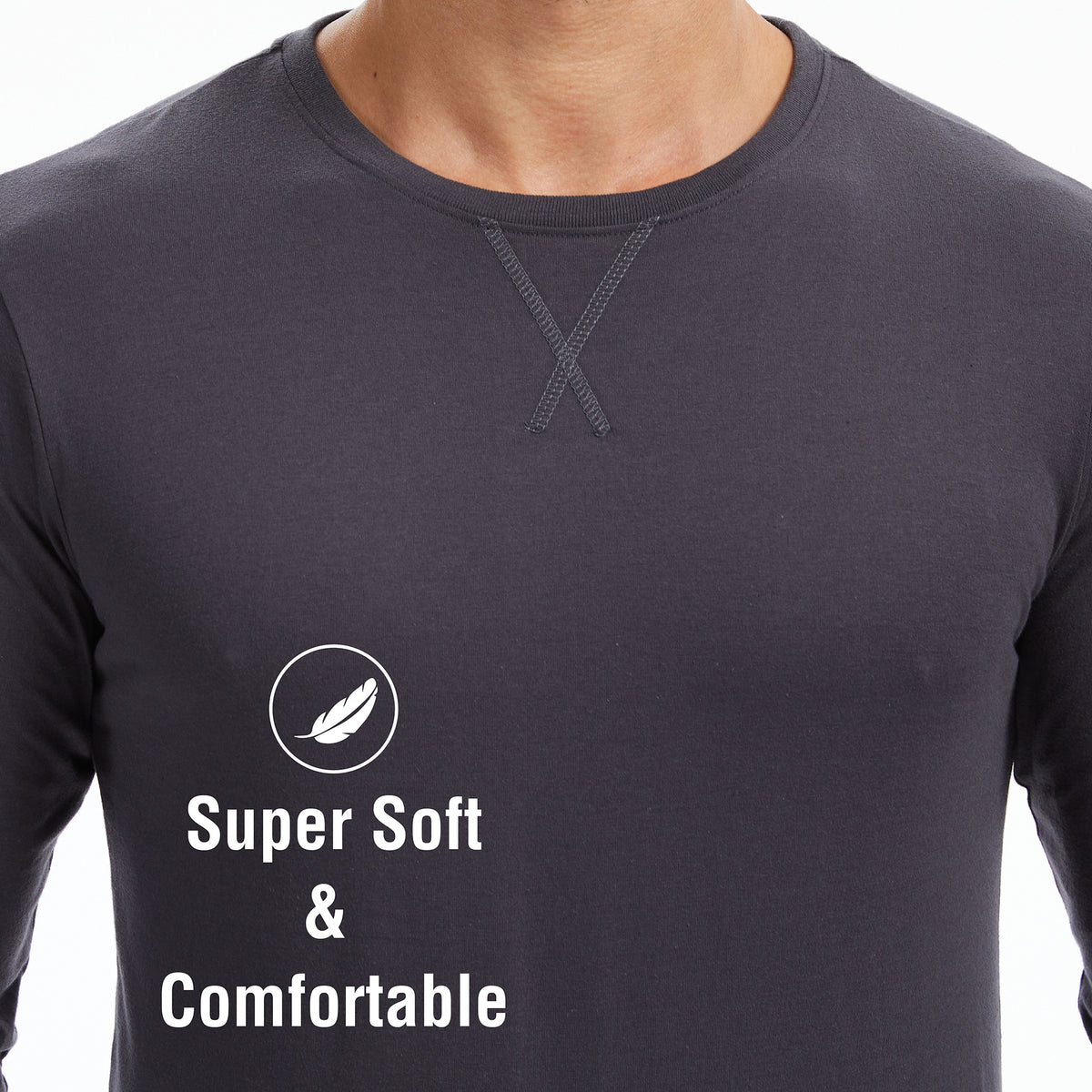 Mens Grey Checked Long Sleeve Pyjama Set 