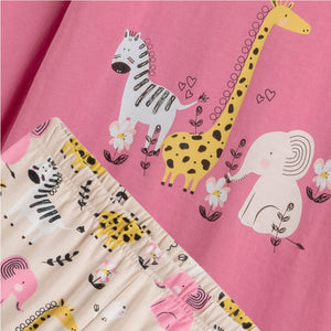 Girls 3PK LS Long Pyjamas Zoo - Younger