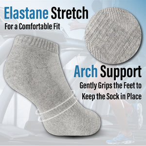 Womens 12pk Half Terry Assorted Trainer Socks 