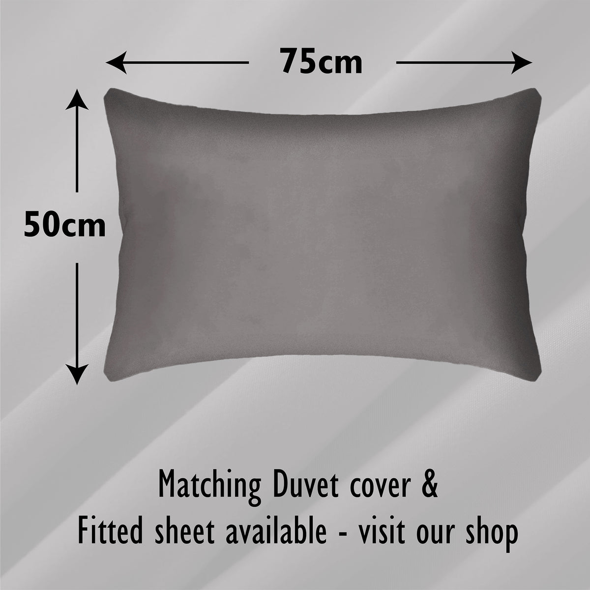 Grey 4pk Pillowcase - Microfibre