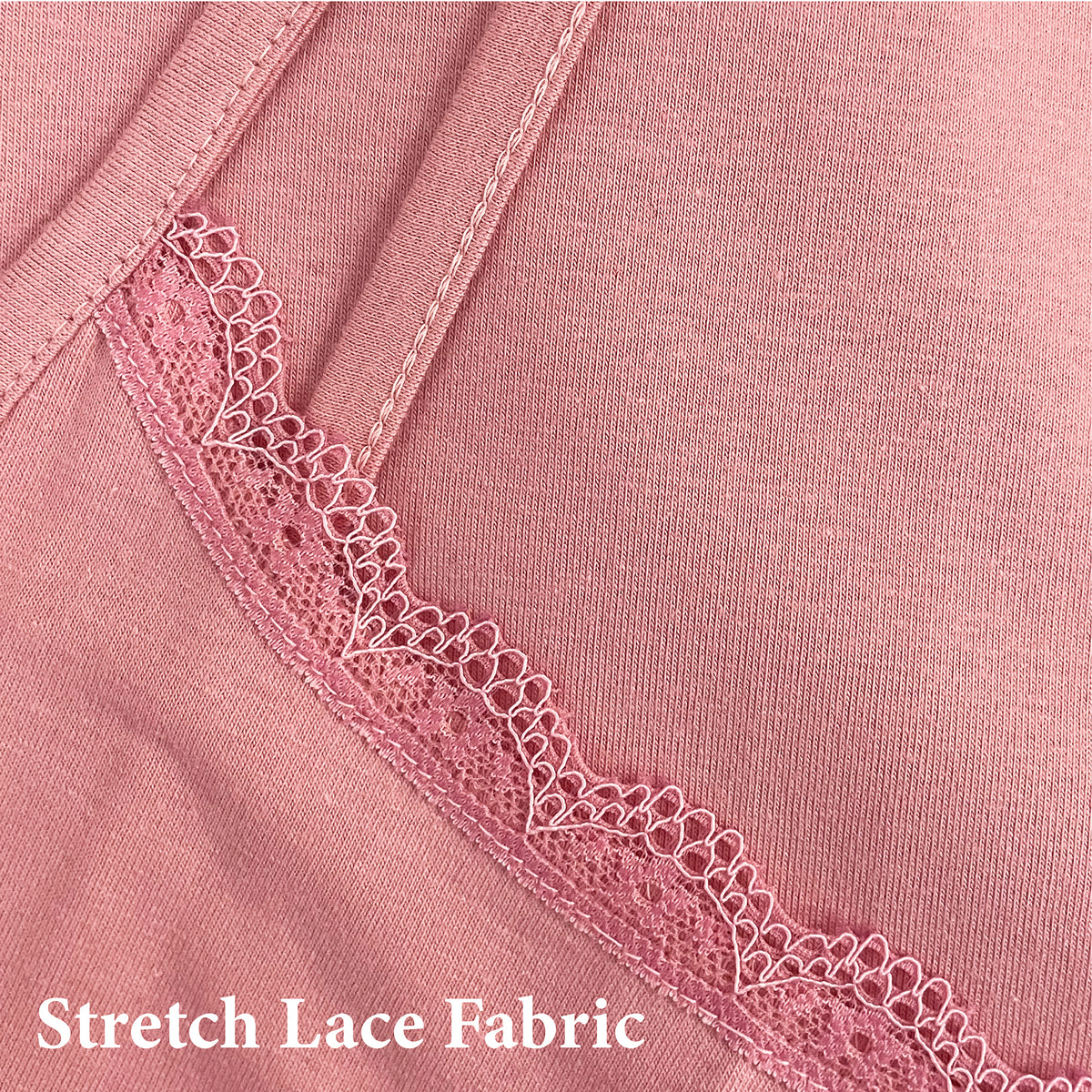 Ladies 1PK TEW Lace Cami Vest Rose