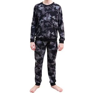Boys Grey Camo Pyjama Set 