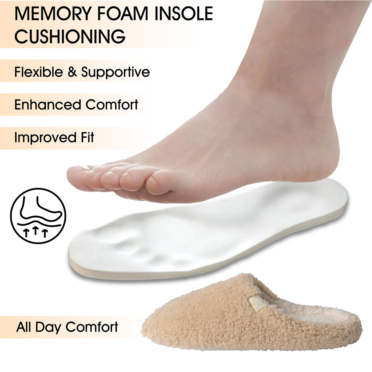 Womens Indoor Slippers Beige