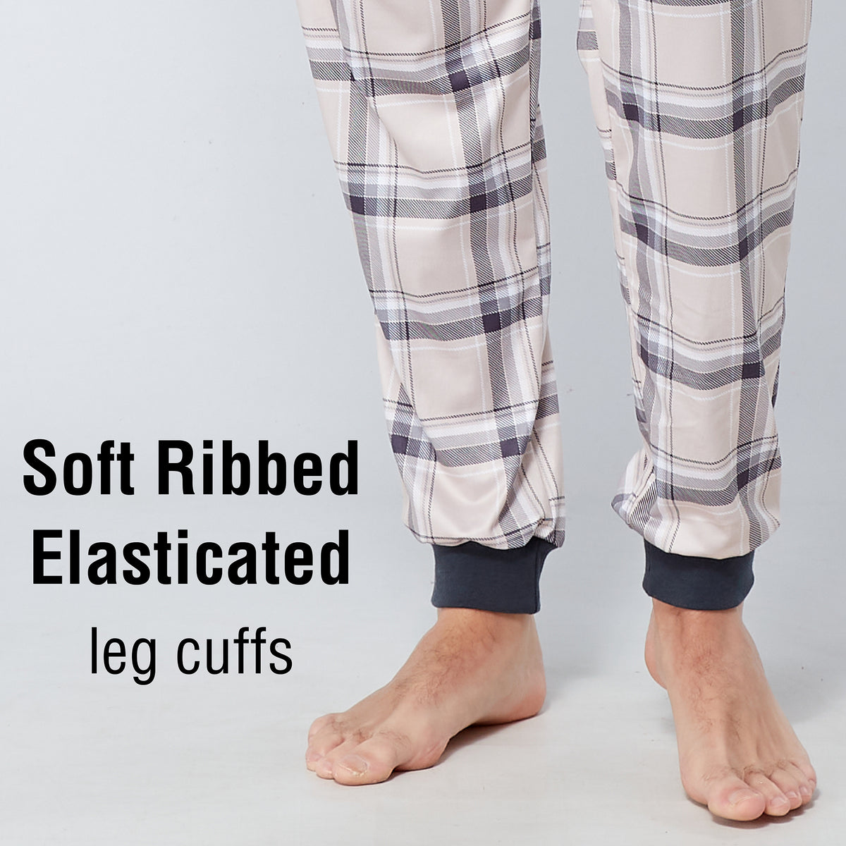 Cream Cuffed Soft Touch Fleece Lounge Pants