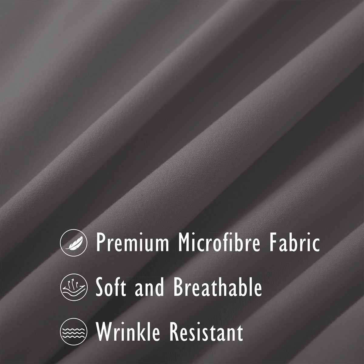 Grey Duvet Cover Set - Microfibre