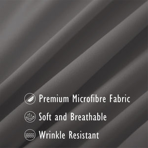 Grey Duvet Cover Set - Microfibre