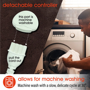 Luxurious Choloate Brown Fleece Heated Electric Throw