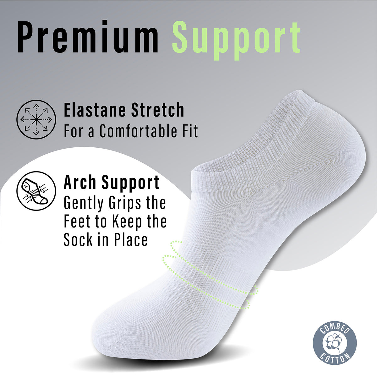 Womens 12 Pack Low Cut Trainer Socks (White)