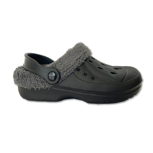Boys Fleece Lined Clogs Black