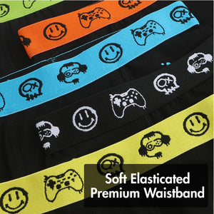 Boys 5 Pack Boxers Trunks Game Over