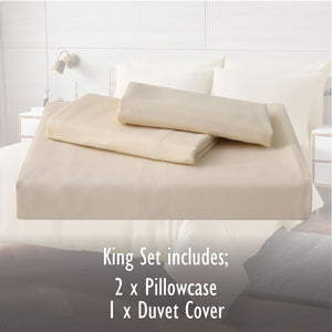 Beige Duvet Cover Set - Microfibre
