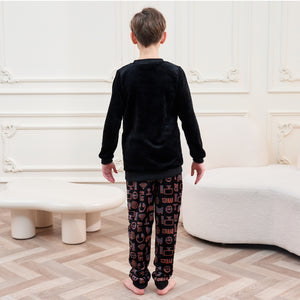 Boys Black Game controller Flannel Fleece Pyjama Set