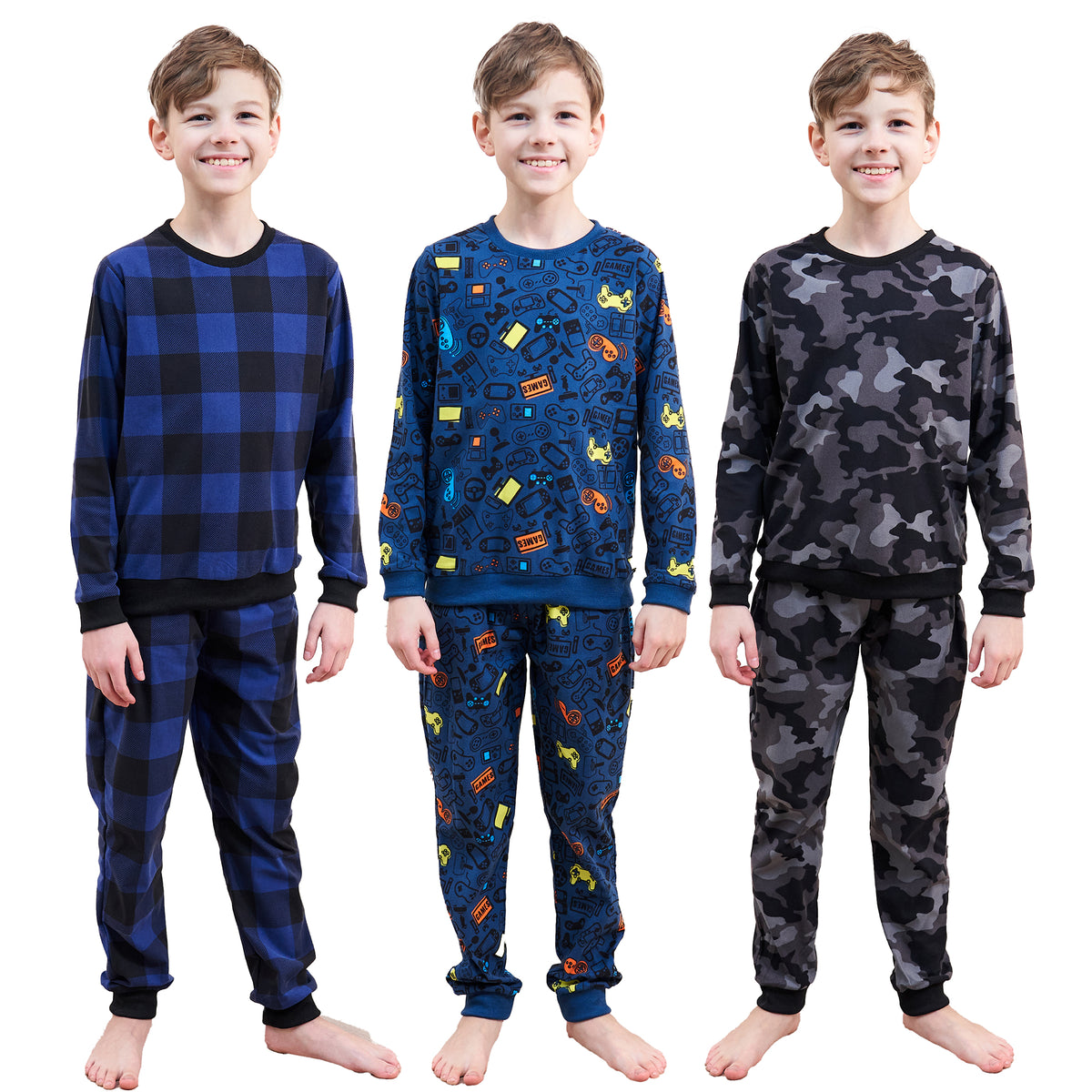 Boys LS Pyjamas Set - Fake Cotton game over