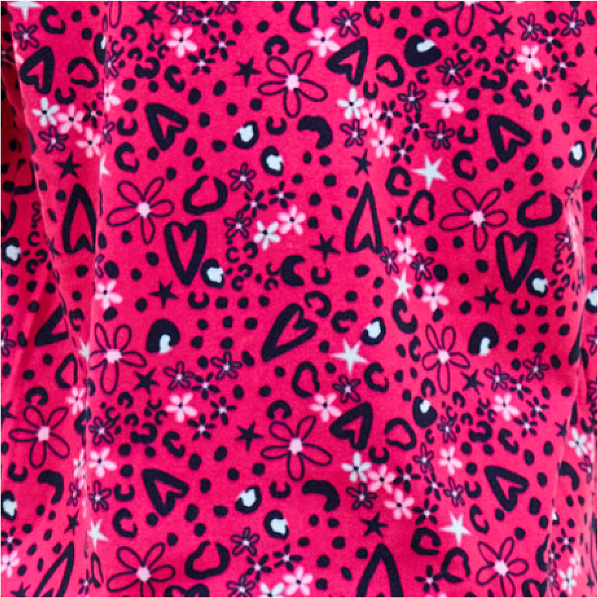 Girls LS Pyjamas Set - Fake Cotton star