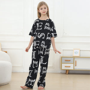 Girls Short Sleeve Mono Type Pyjamas