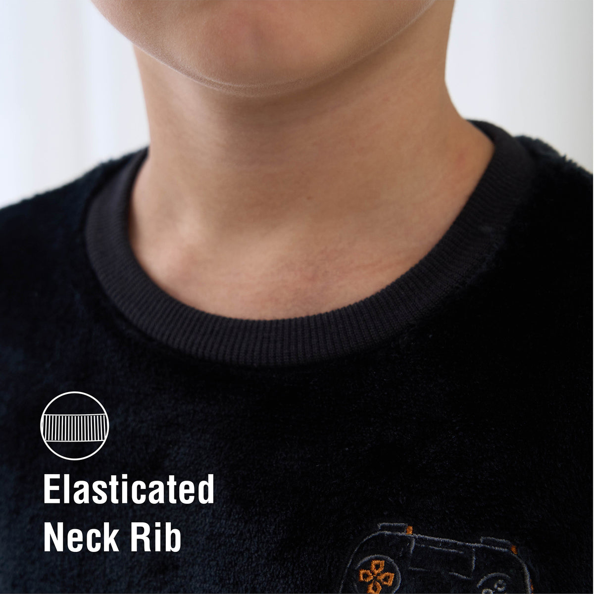 Boys Black Game controller Flannel Fleece Pyjama Set