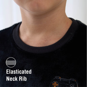 Boys Black Game controller Flannel Fleece Pyjama Set