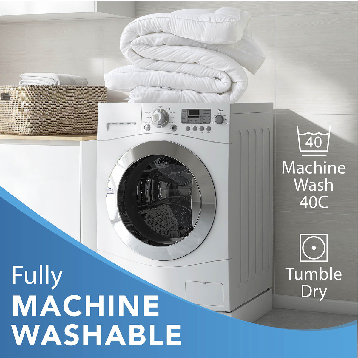 Quilted Mattress Topper with Elasticated Corner Strap White