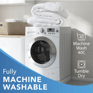 Quilted Mattress Topper with Elasticated Corner Strap White