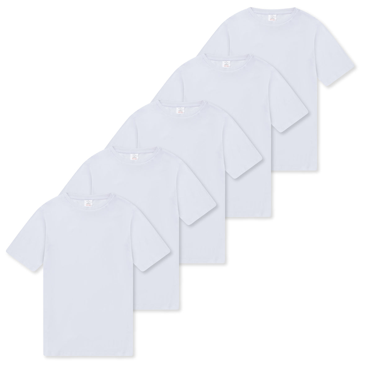 Mens 5 Pack T- Shirt White