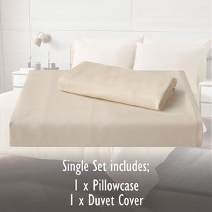 Beige Duvet Cover Set - Microfibre