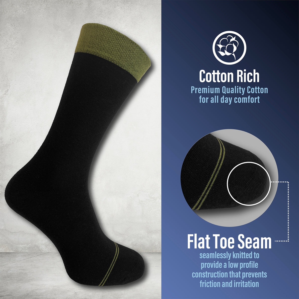 Mens 20pk Coloured Top Socks 