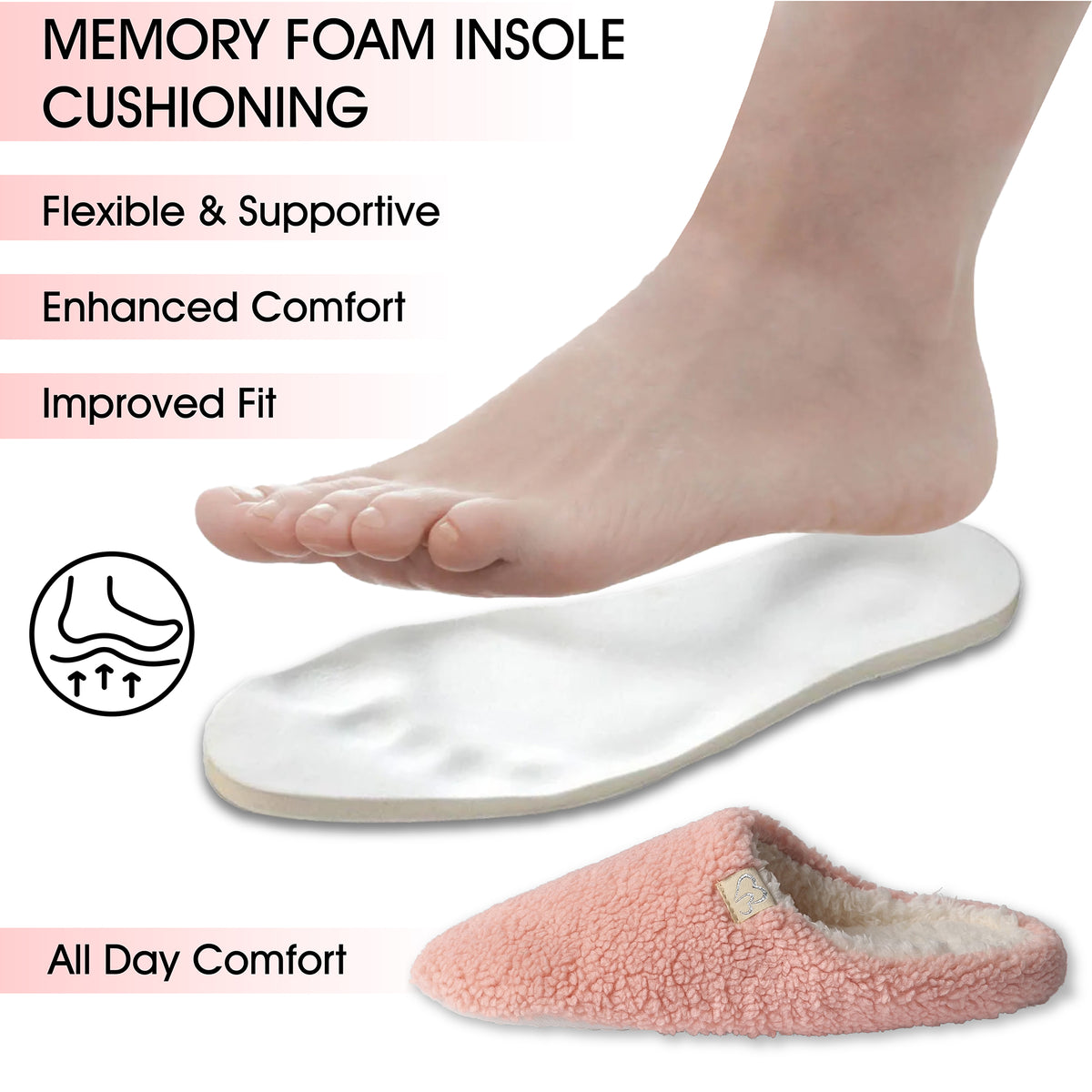 Womens Indoor Slippers Pink