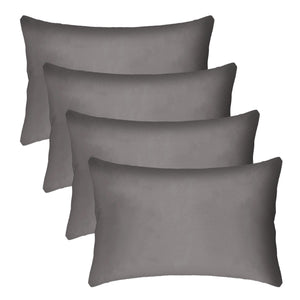 Grey 4pk Pillowcase - Microfibre