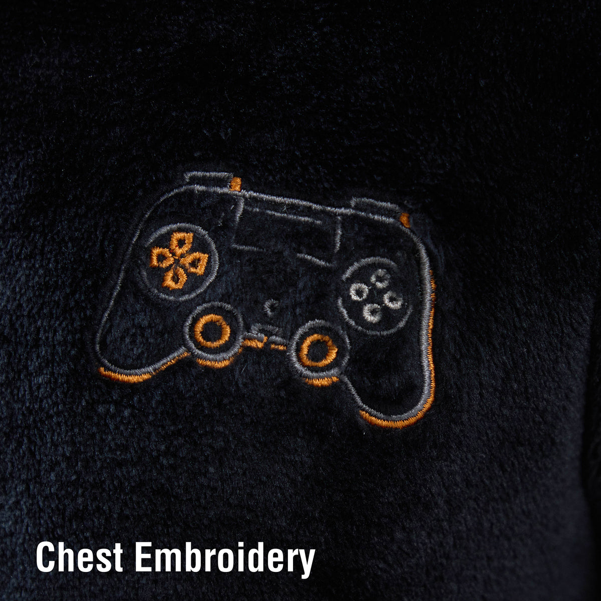 Boys Black Game controller Flannel Fleece Pyjama Set