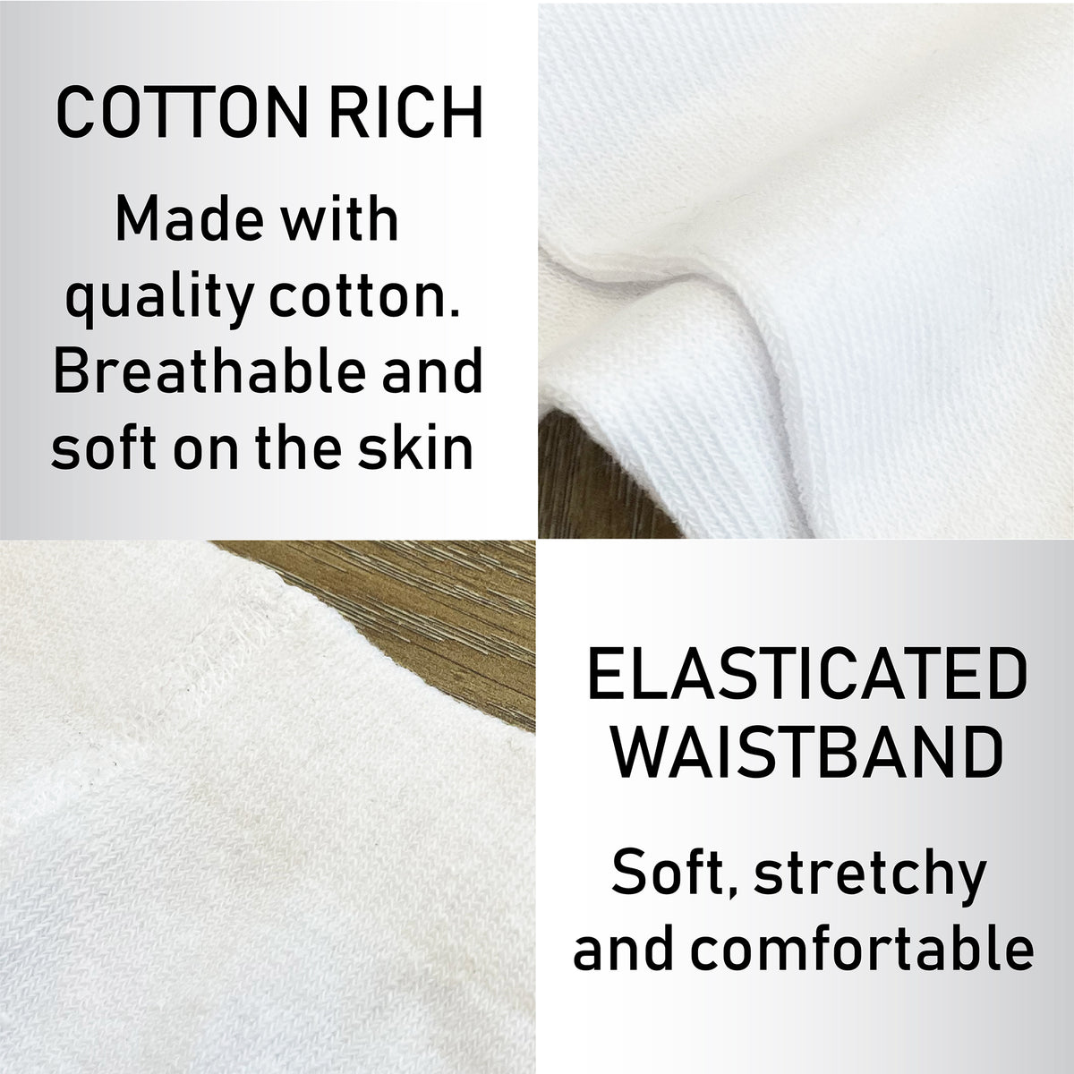 Girls 4 Pack Solid Tights (White)