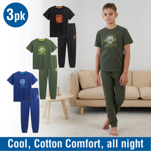 Boys 3PK SS Mission Long Pyjamas