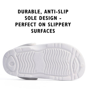 Boys Comfort White Clogs 