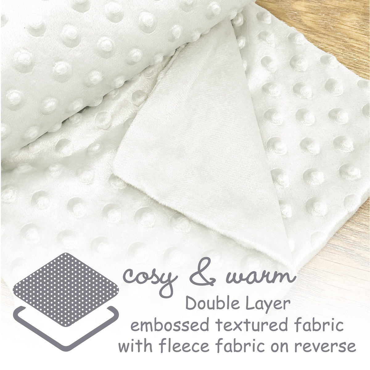 Bubble Fleece Baby Blankets White