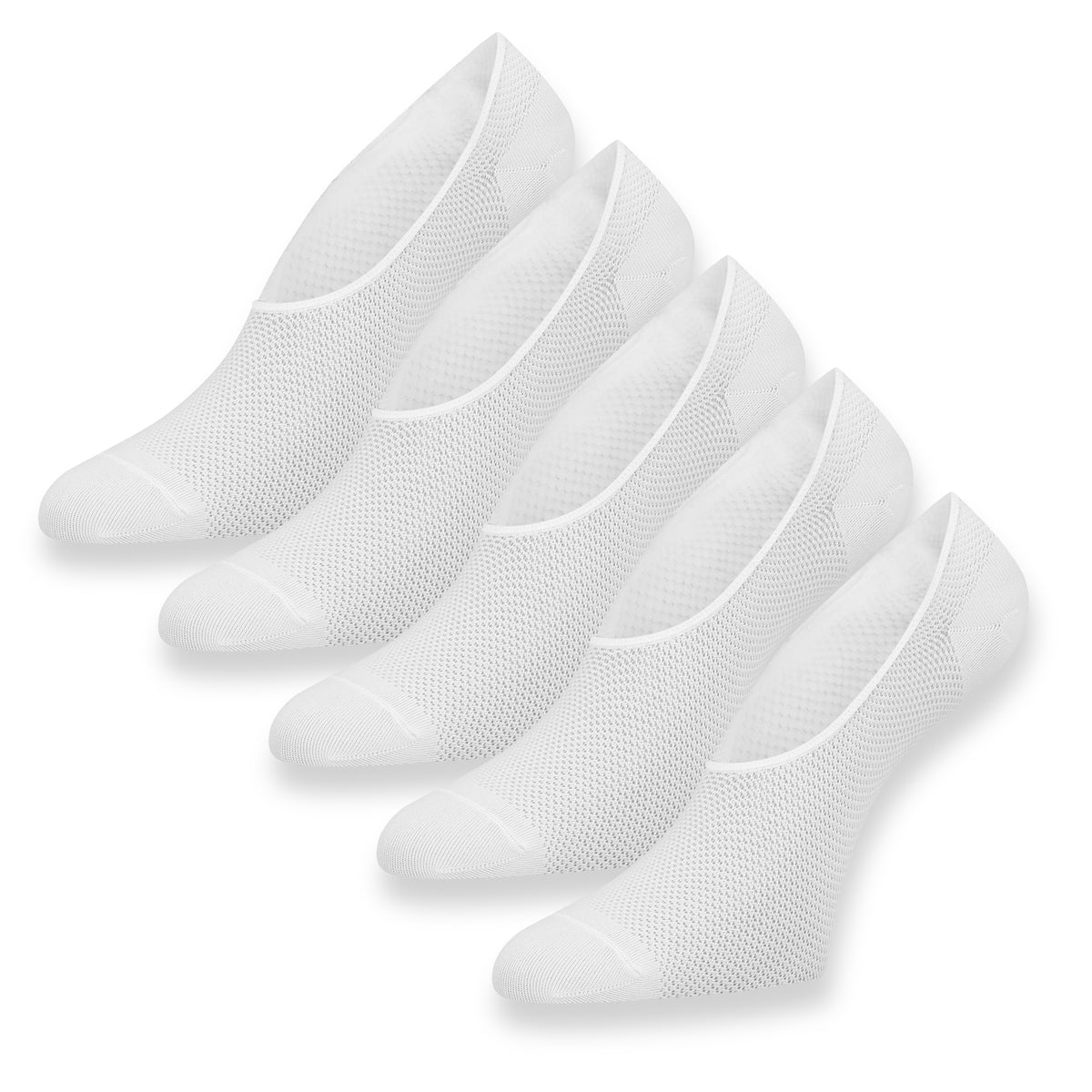 Invisible Gym Socks White 5 Pack