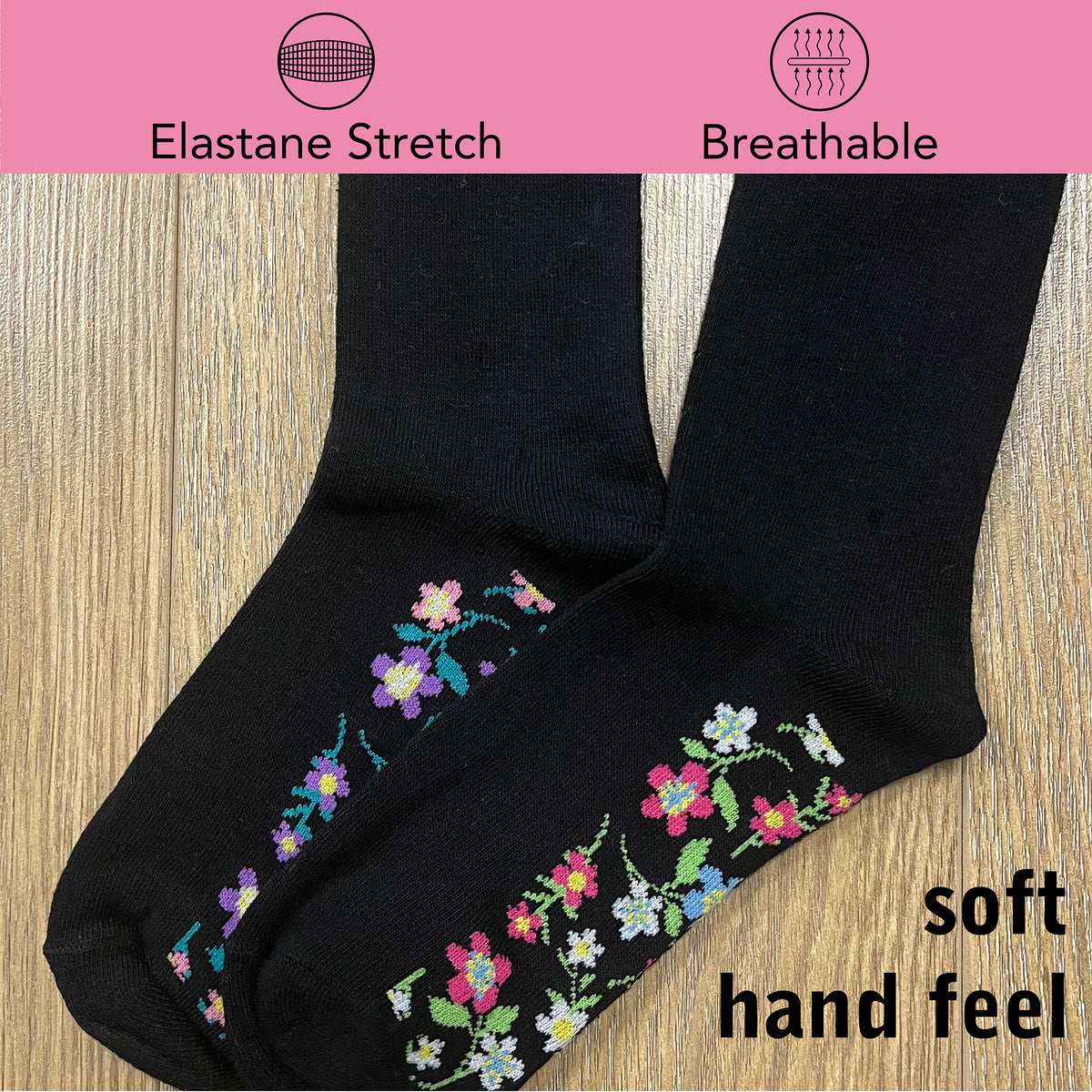 Floral Footbed Socks 5 Pack
