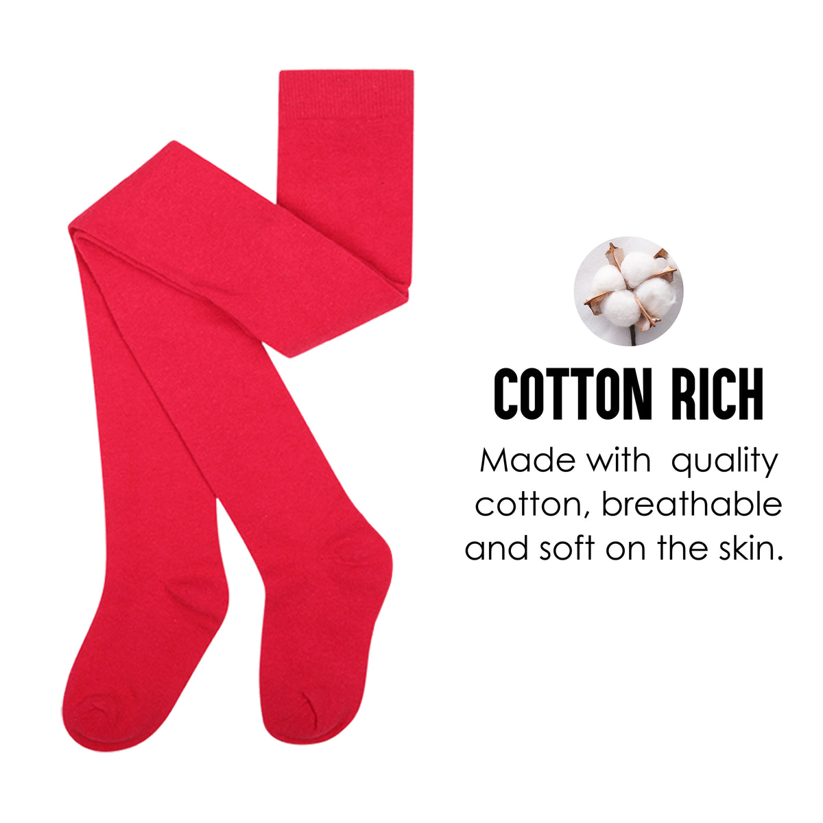 Red Tights 5 Pack With Stretch