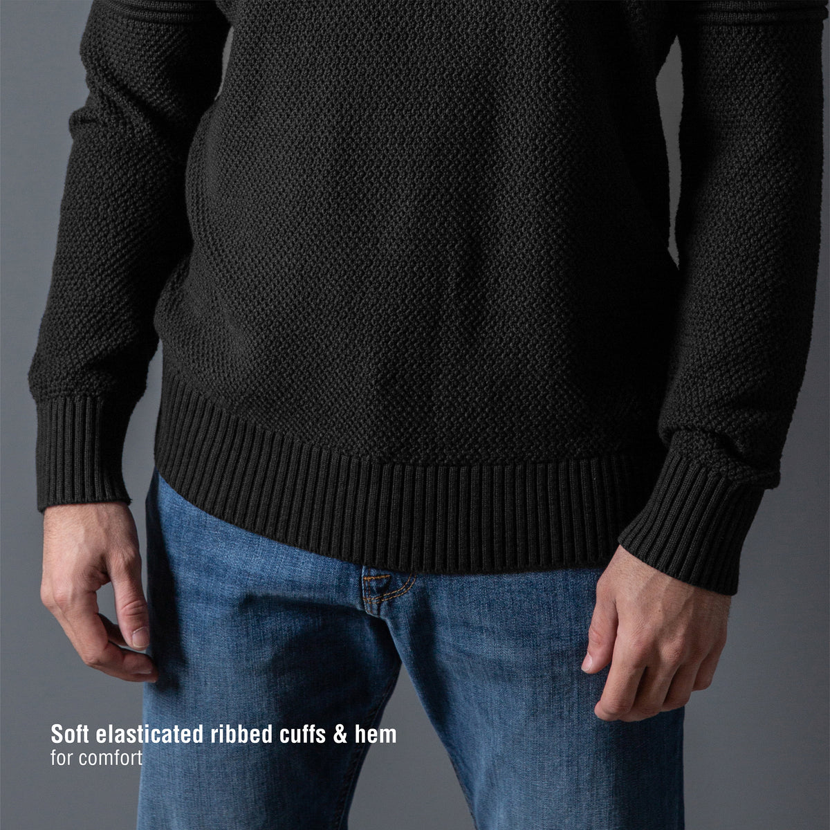 Cable Crew Neck 100% Cotton Jumper