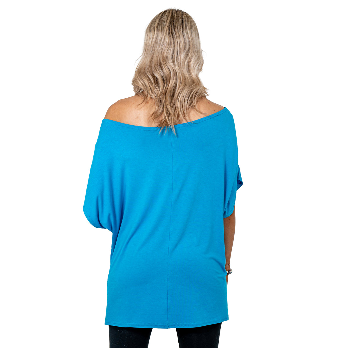 Turquoise Off The Shoulder Top