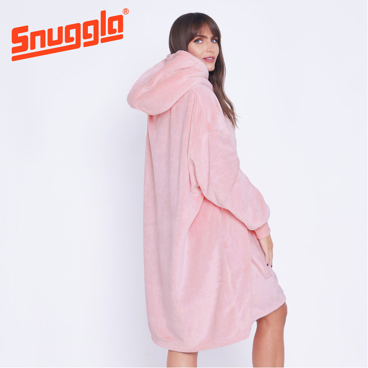 Womens Pink Snuggla Hooded Blanket