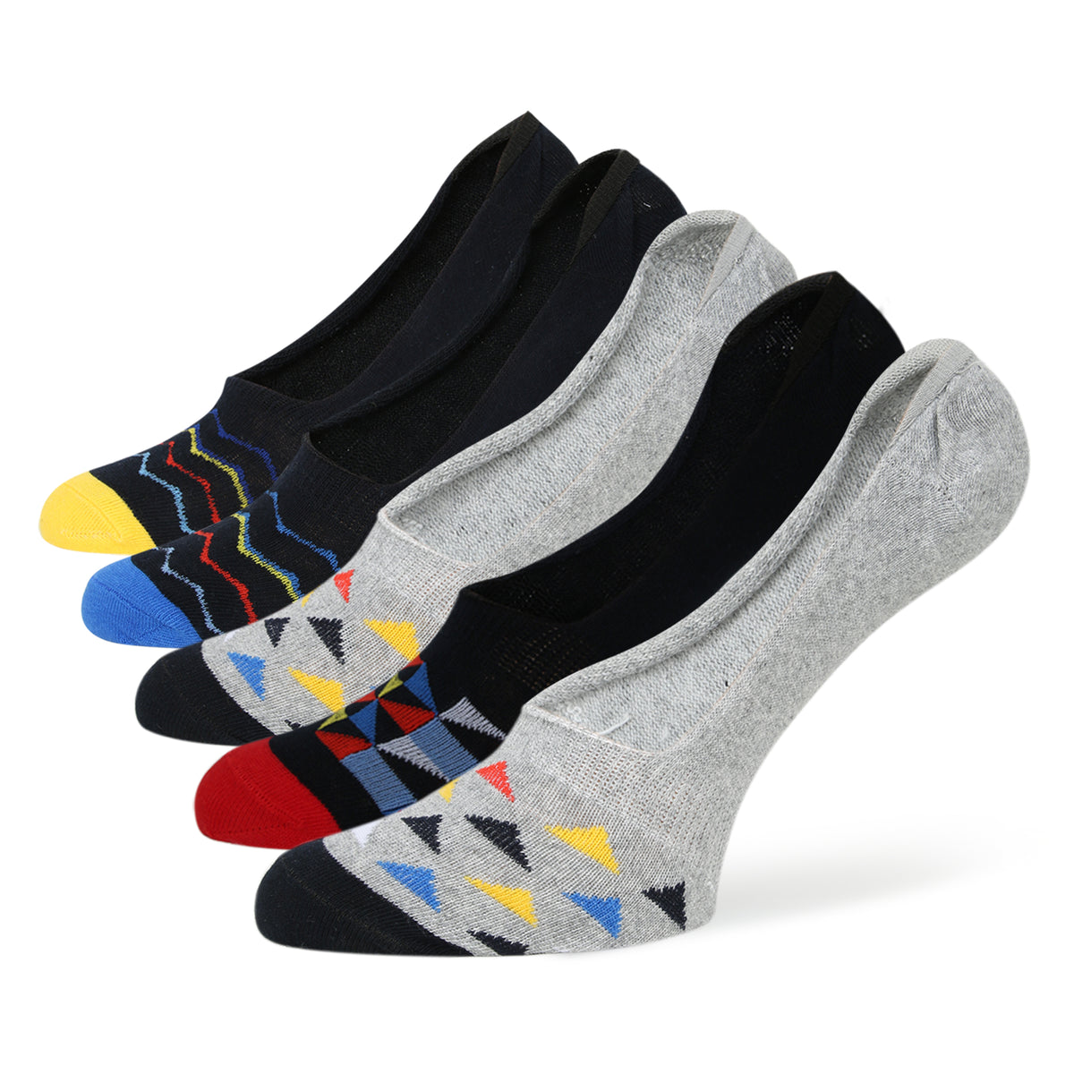 Geometric Invisible Socks 5 Pack